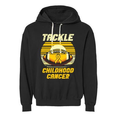 Football Childhood Cancer Awareness Garment-Dyed Fleece Hoodie