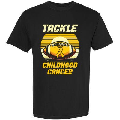 Football Childhood Cancer Awareness Garment-Dyed Heavyweight T-Shirt