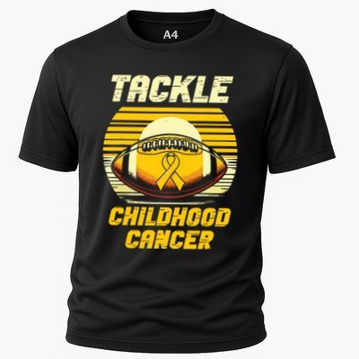 Football Childhood Cancer Awareness Cooling Performance Crew T-Shirt