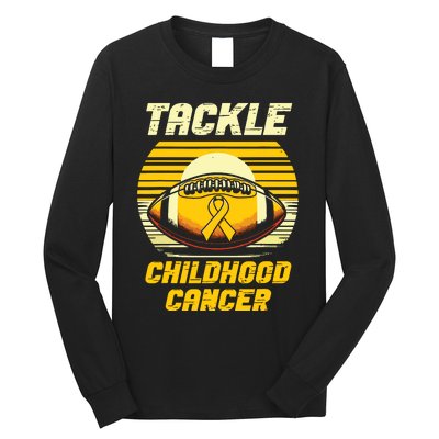 Football Childhood Cancer Awareness Long Sleeve Shirt