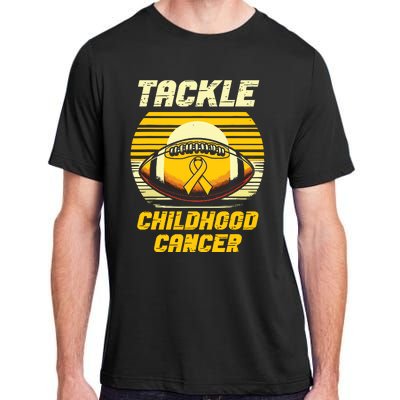 Football Childhood Cancer Awareness Adult ChromaSoft Performance T-Shirt