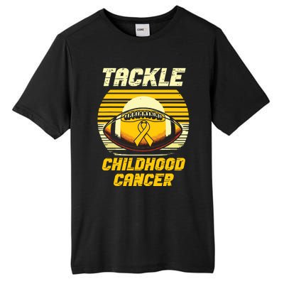 Football Childhood Cancer Awareness Tall Fusion ChromaSoft Performance T-Shirt