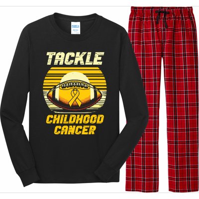 Football Childhood Cancer Awareness Long Sleeve Pajama Set