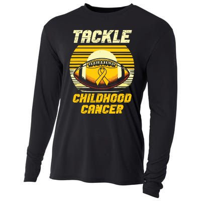 Football Childhood Cancer Awareness Cooling Performance Long Sleeve Crew