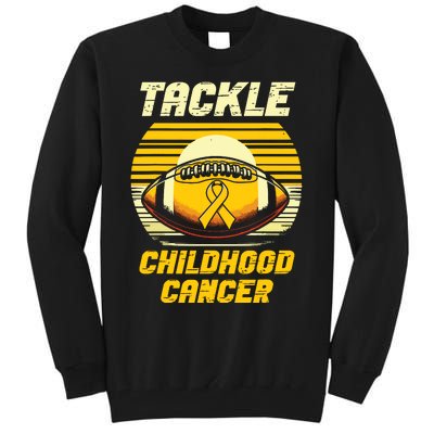 Football Childhood Cancer Awareness Tall Sweatshirt