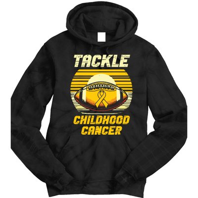 Football Childhood Cancer Awareness Tie Dye Hoodie