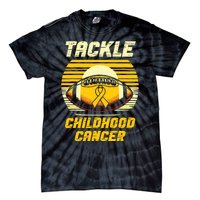 Football Childhood Cancer Awareness Tie-Dye T-Shirt