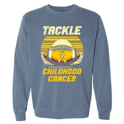 Football Childhood Cancer Awareness Garment-Dyed Sweatshirt