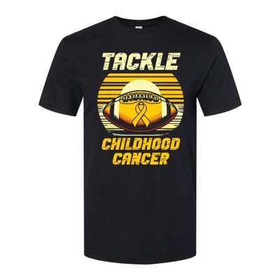 Football Childhood Cancer Awareness Softstyle® CVC T-Shirt