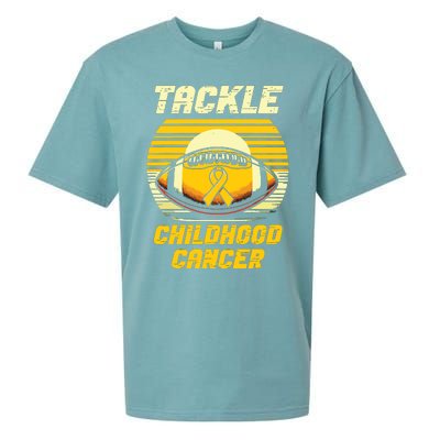 Football Childhood Cancer Awareness Sueded Cloud Jersey T-Shirt