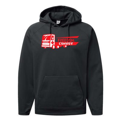 Freedom Convoy Canadian Truck Performance Fleece Hoodie