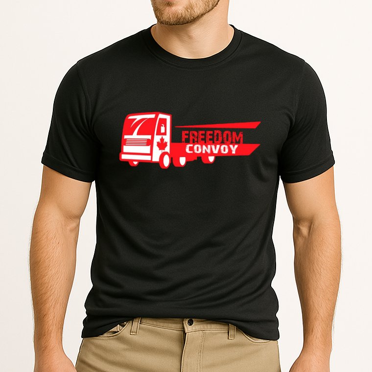 Freedom Convoy Canadian Truck Cooling Performance Crew T-Shirt
