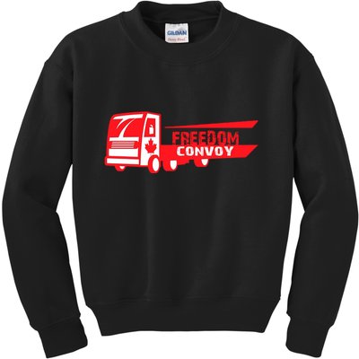 Freedom Convoy Canadian Truck Kids Sweatshirt