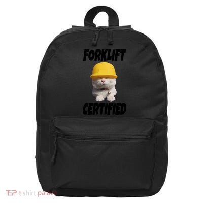 Forklift Certified Cat 16 in Basic Backpack