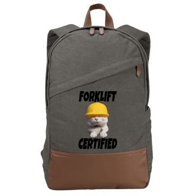 Forklift Certified Cat Cotton Canvas Backpack