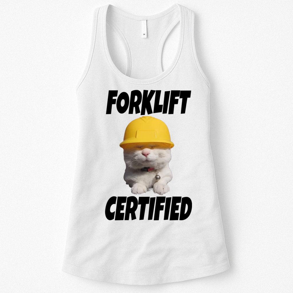 Forklift Certified Cat Womens Tank Top
