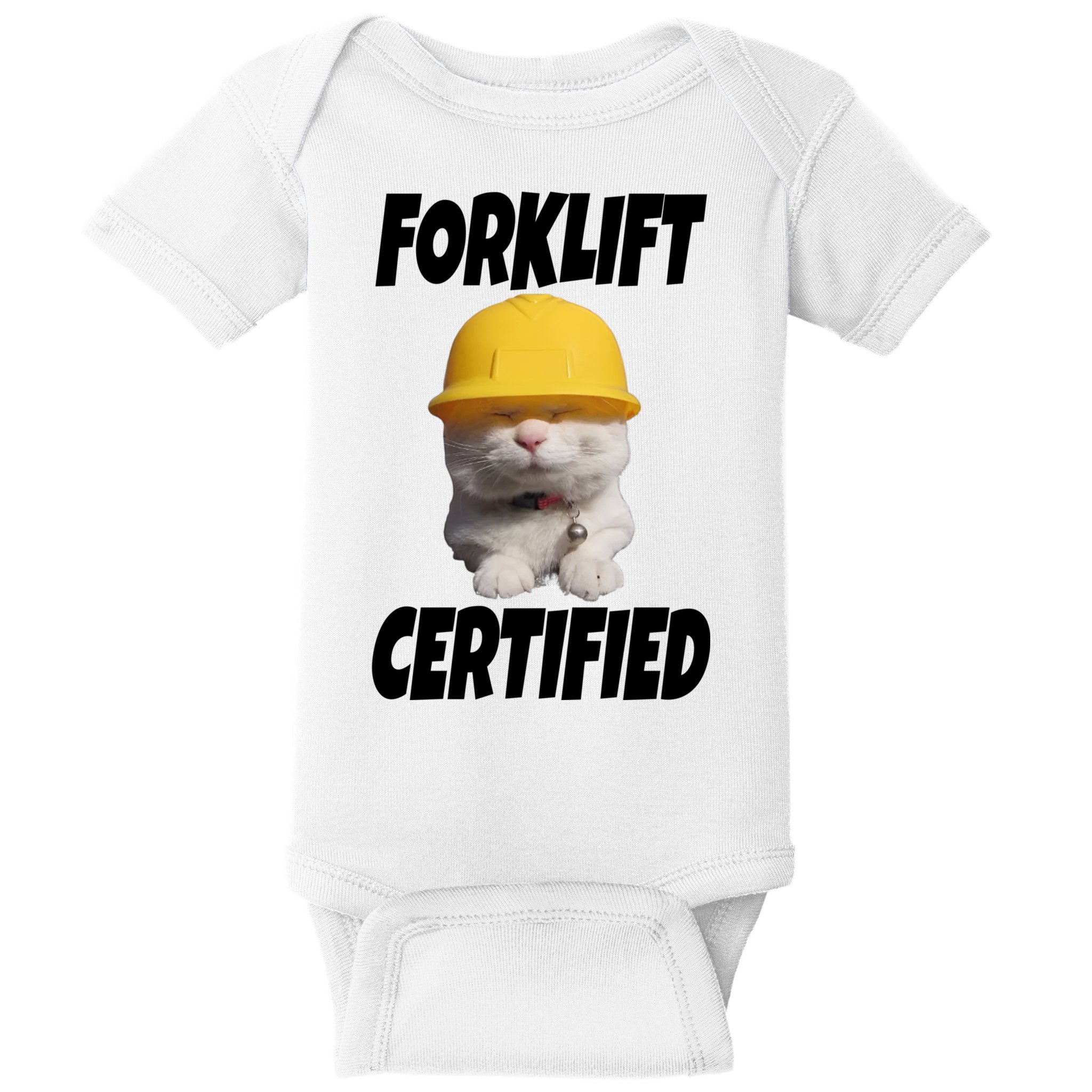 Forklift Certified Cat Baby Bodysuit