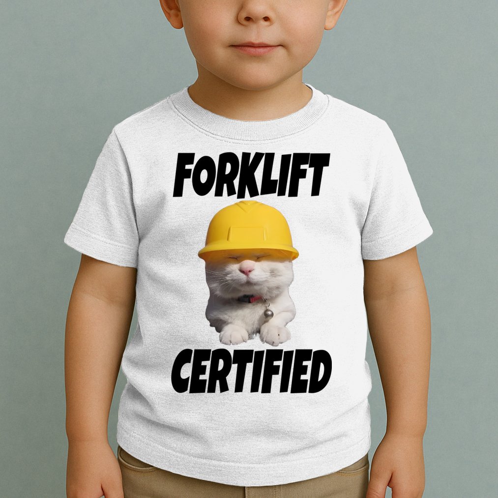 Forklift Certified Cat Toddler T-Shirt