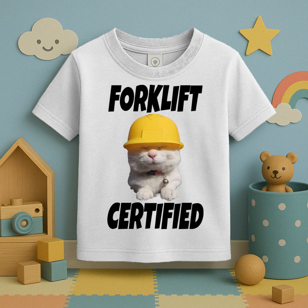 Forklift Certified Cat Toddler T-Shirt