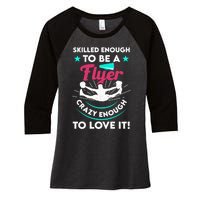 Funny Cheer Cheerleader Skilled Enough To Be A Flyer Coach Gift Women's Tri-Blend 3/4-Sleeve Raglan Shirt