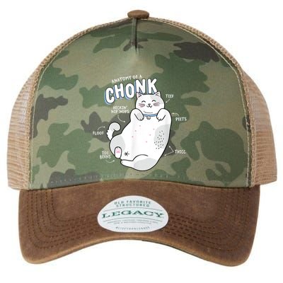 Funny Chonk Cat Meme Anatomy Of A Chonk Legacy Tie Dye Trucker Hat