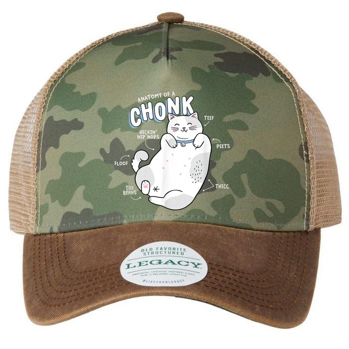Funny Chonk Cat Meme Anatomy Of A Chonk Legacy Tie Dye Trucker Hat