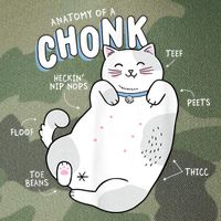 Funny Chonk Cat Meme Anatomy Of A Chonk Legacy Tie Dye Trucker Hat