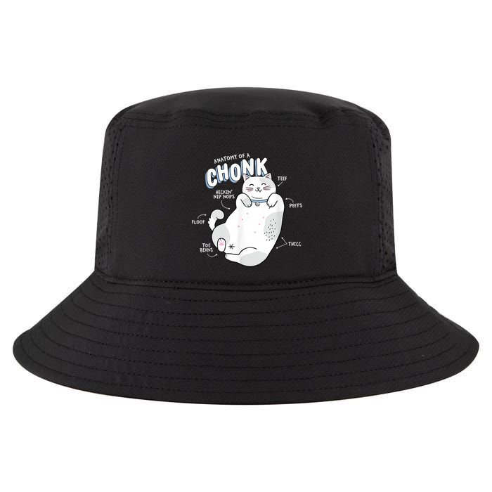 Funny Chonk Cat Meme Anatomy Of A Chonk Cool Comfort Performance Bucket Hat