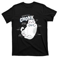 Funny Chonk Cat Meme Anatomy Of A Chonk T-Shirt