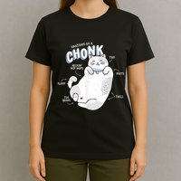Funny Chonk Cat Meme Anatomy Of A Chonk T-Shirt