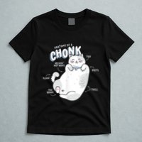 Funny Chonk Cat Meme Anatomy Of A Chonk T-Shirt