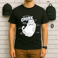 Funny Chonk Cat Meme Anatomy Of A Chonk T-Shirt