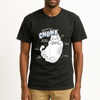 Funny Chonk Cat Meme Anatomy Of A Chonk Tall T-Shirt