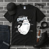 Funny Chonk Cat Meme Anatomy Of A Chonk Tall T-Shirt