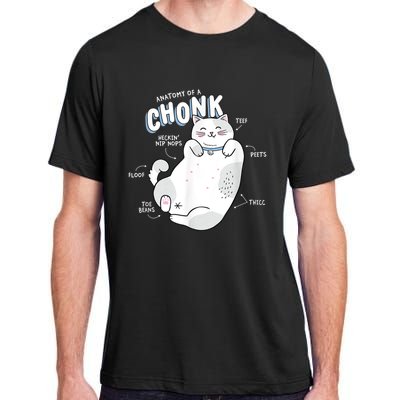 Funny Chonk Cat Meme Anatomy Of A Chonk Adult ChromaSoft Performance T-Shirt