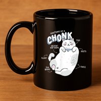 Funny Chonk Cat Meme Anatomy Of A Chonk 11oz C Handle Ceramic Mug