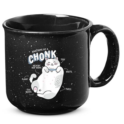 Funny Chonk Cat Meme Anatomy Of A Chonk 15oz Campfire Ceramic Mug