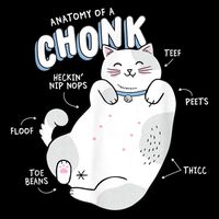 Funny Chonk Cat Meme Anatomy Of A Chonk Drawstring Bag