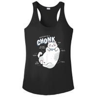 Funny Chonk Cat Meme Anatomy Of A Chonk Ladies PosiCharge Competitor Racerback Tank