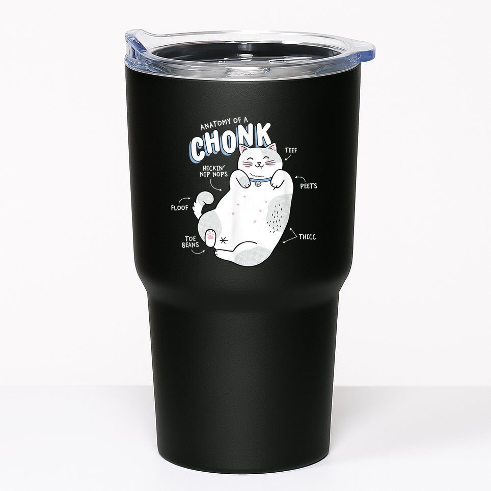 Funny Chonk Cat Meme Anatomy Of A Chonk Tumbler
