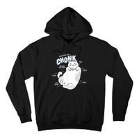 Funny Chonk Cat Meme Anatomy Of A Chonk Tall Hoodie
