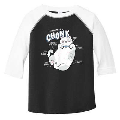 Funny Chonk Cat Meme Anatomy Of A Chonk Toddler Fine Jersey T-Shirt
