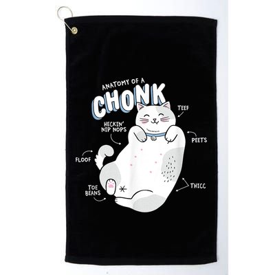 Funny Chonk Cat Meme Anatomy Of A Chonk Golf Towel