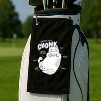 Funny Chonk Cat Meme Anatomy Of A Chonk Golf Towel
