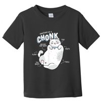Funny Chonk Cat Meme Anatomy Of A Chonk Toddler T-Shirt