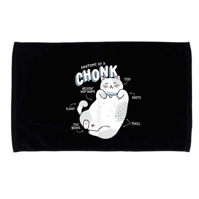 Funny Chonk Cat Meme Anatomy Of A Chonk Microfiber Hand Towel