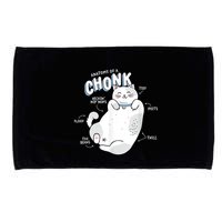 Funny Chonk Cat Meme Anatomy Of A Chonk Microfiber Hand Towel