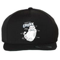 Funny Chonk Cat Meme Anatomy Of A Chonk Wool Snapback Cap