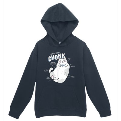 Funny Chonk Cat Meme Anatomy Of A Chonk Urban Pullover Hoodie