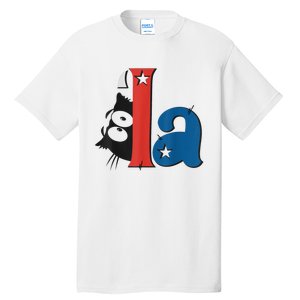 Funny Cat Comma La Kamala Harris For President 2024 Election Tall T-Shirt